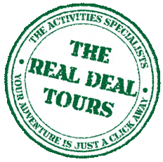 Real deal. The real deal. The real deal logo.